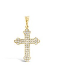  9Y CZ SET CROSS PEND