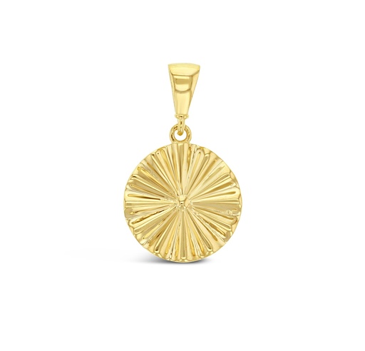 [PD77] 9Y RIPPLED WAVEY CIRCLE PENDAN