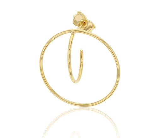 [EAR607]  9Y DUAL CIRCLE EARRING