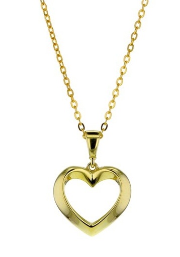 [PD26]  9Y OPEN HEART PENDANT