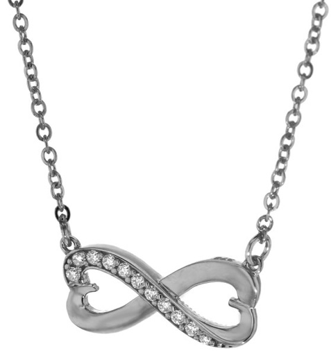 [BT106] CZ HEART INFINITY WITH CHAIN