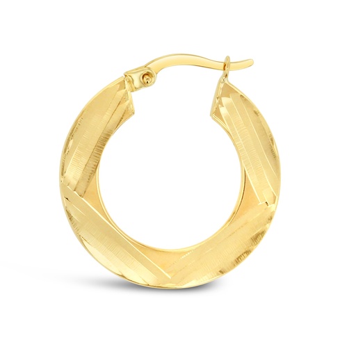 [EAR847] 9YSLIM FLAT HOOP W/ DCUT