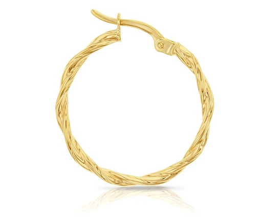 [EAR595] 9Y DOUBLE WIRE TWIST HOOP