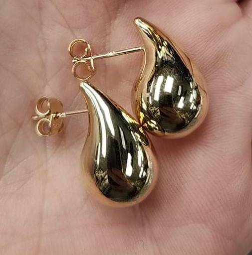 [EAR1108] 9Y LARGE TEARDROP STUD
