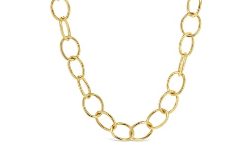 [SF CM P] 9CT SILVER FILLED CIRCLE LINK MEDIUM PLAIN