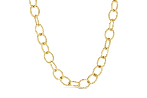 [SF CS P2T2] 9CT SILVER FILLED CIRCLE LINK SMALL PLAIN & TWIST