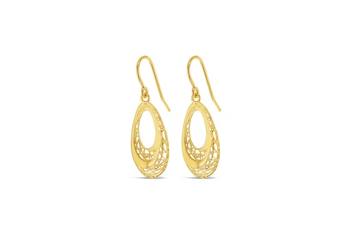 [EAR998] 9Y FILIGREE OPEN OVAL DROP